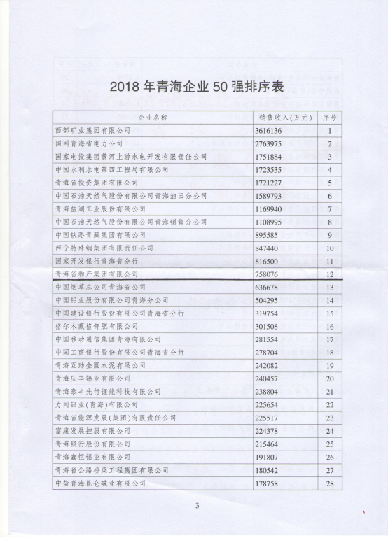 九州(中国)-九州(中国)连年入选青海企业50强